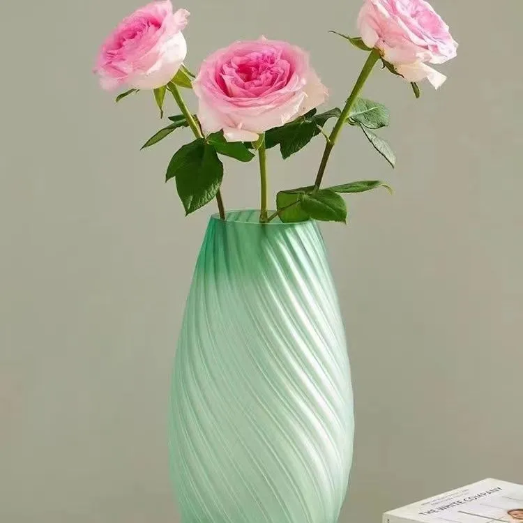 73  澎湖湾日系轻奢风玻璃花瓶客厅干花鲜花插花水养高档餐桌