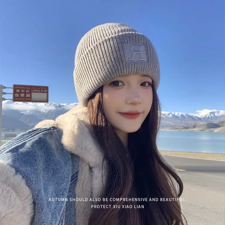 帽子女秋冬季2025新款加厚纯色男款护耳保暖大头围百搭针织毛线帽