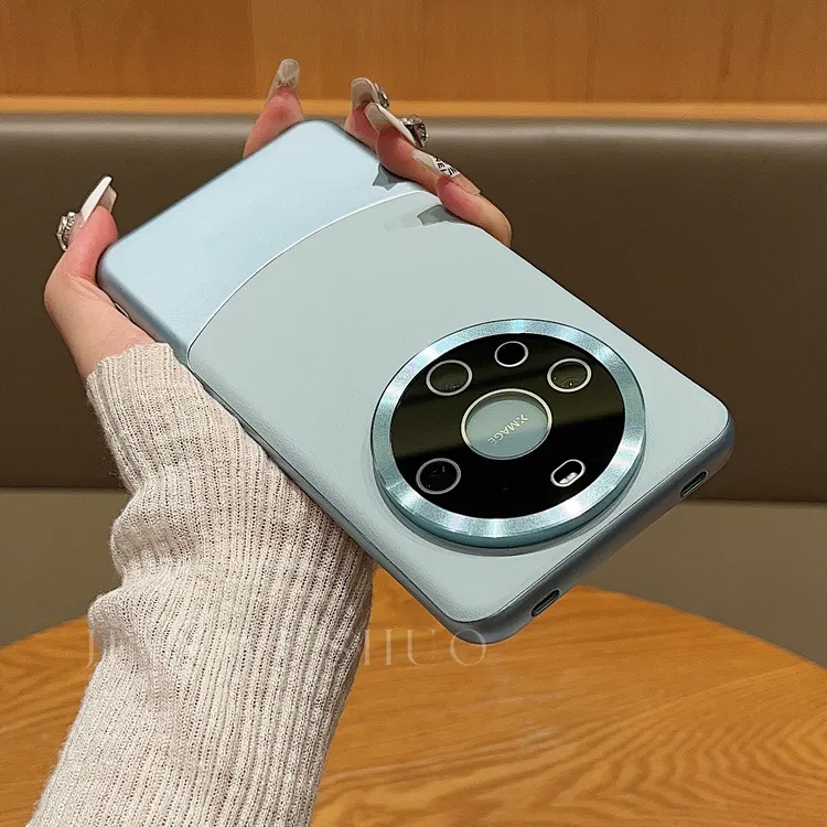 适用于华为mate60pro全包手机壳新款素皮玻璃镜头mate30/40/50