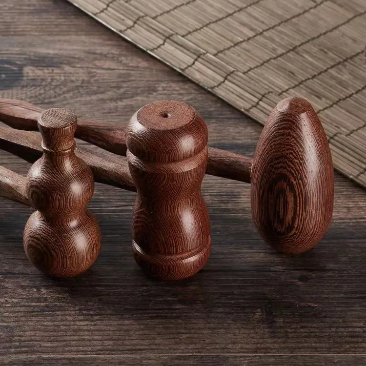 鸡翅木质按摩锤子敲背捶 腿部拍打经络按摩器 敲打锤按摩棒大头锤