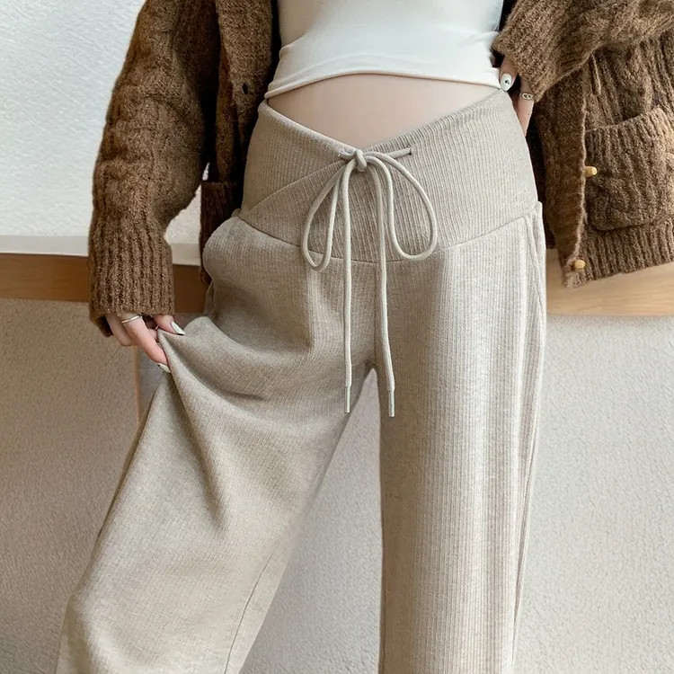 孕妇裤子秋季2024休闲新款孕妈穿搭宽松直筒裤春秋外穿时尚低腰裤