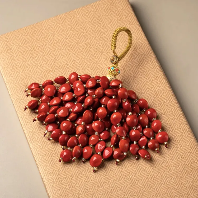 天然红豆相思豆钥匙扣包包挂