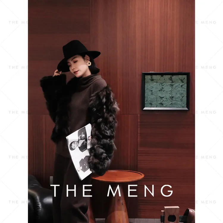 THE MENG【烟雨】山羊绒天丝绵羊毛纯色基础款打底杉#M243E0068