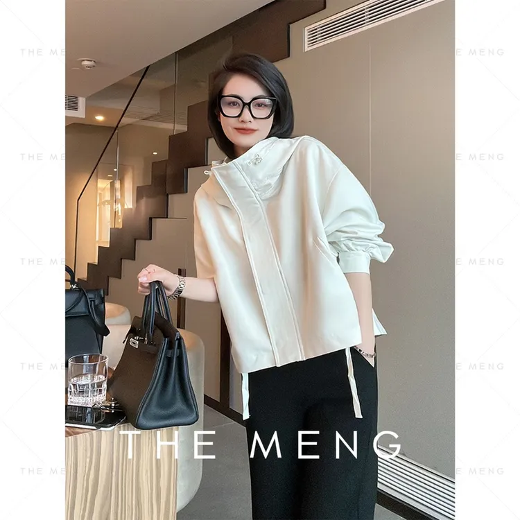 THE MENG【银河】连帽设计感时尚休闲夹克短外套#Z2196