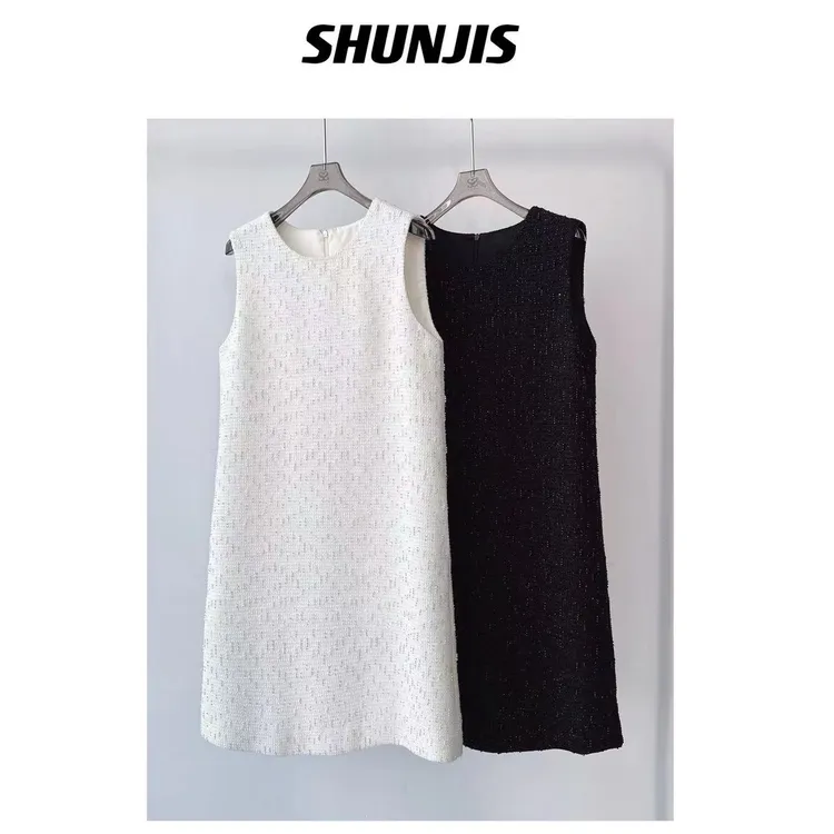 MEIPEI 白富美气质美！全身钉珠优雅香风连衣裙23051752