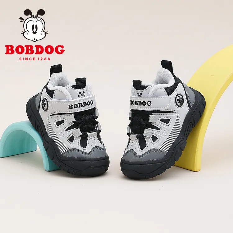 巴布豆童鞋男宝宝鞋子秋冬2024新款秋冬款婴幼儿加绒男童女学步鞋