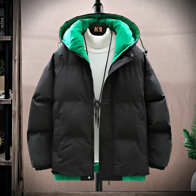 2023新款冬季适用男女同款百搭失序混搭棉衣连帽舒适出街保暖棉服