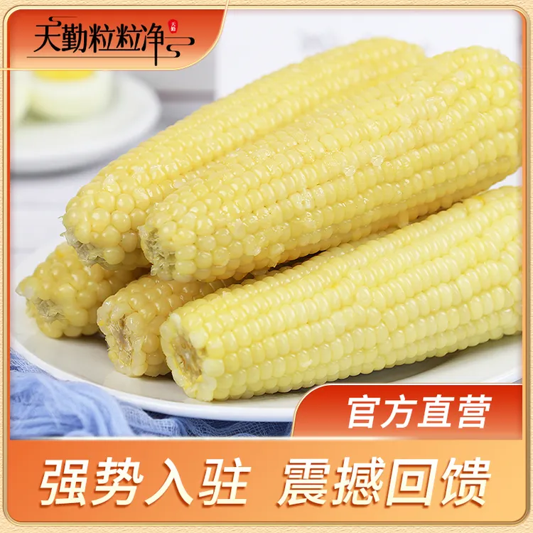 天勤粒粒净返场绿包装大白糯300g有机甜糯玉米营养代餐早餐8条装