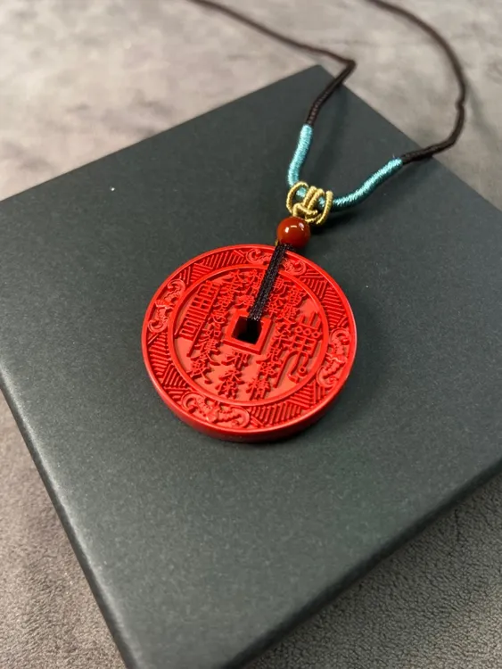 含辰砂工艺品保真朱砂辰砂原料含量95%山鬼牌 财源滚滚（厚）