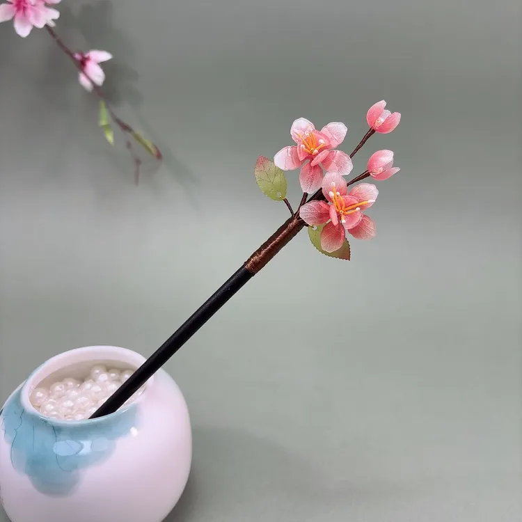 新款发簪【水仙花】木簪古风新中式国风日常盘发发饰