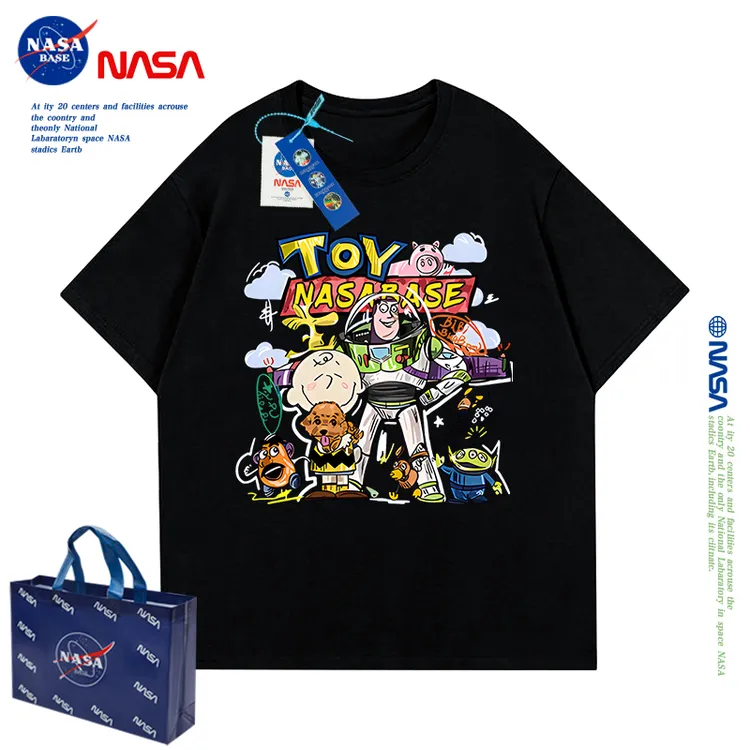 NASA联名玩具总动员男童t恤短袖2024新年款夏季男孩纯棉儿童套装