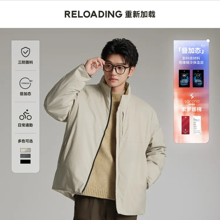 【Y-Warm】重新加载 特氟龙三防石墨烯叠加态索罗娜棉服高级感男装