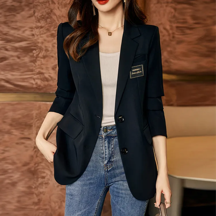 韩版小西装外套女春秋新款时尚气质修身显瘦宽松百搭休闲西服上衣