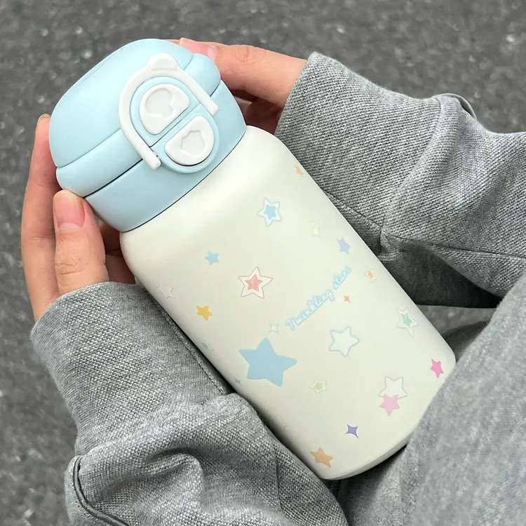 恒度星星316不锈钢水杯保温杯女生高颜值2025新款学生党吸管杯子