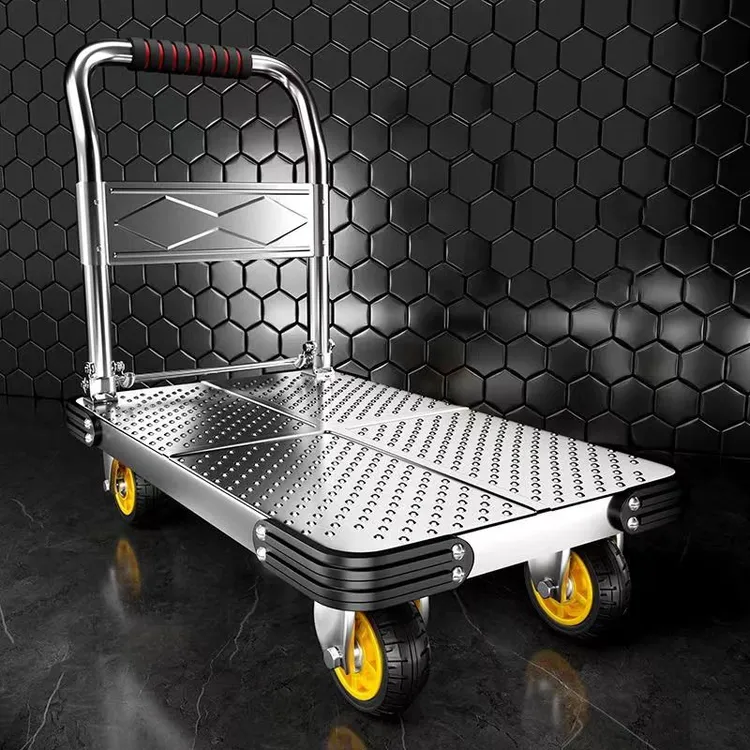 钢板手推车便携折叠小推车拖车搬运手推车搬运车可折叠拉货小推车