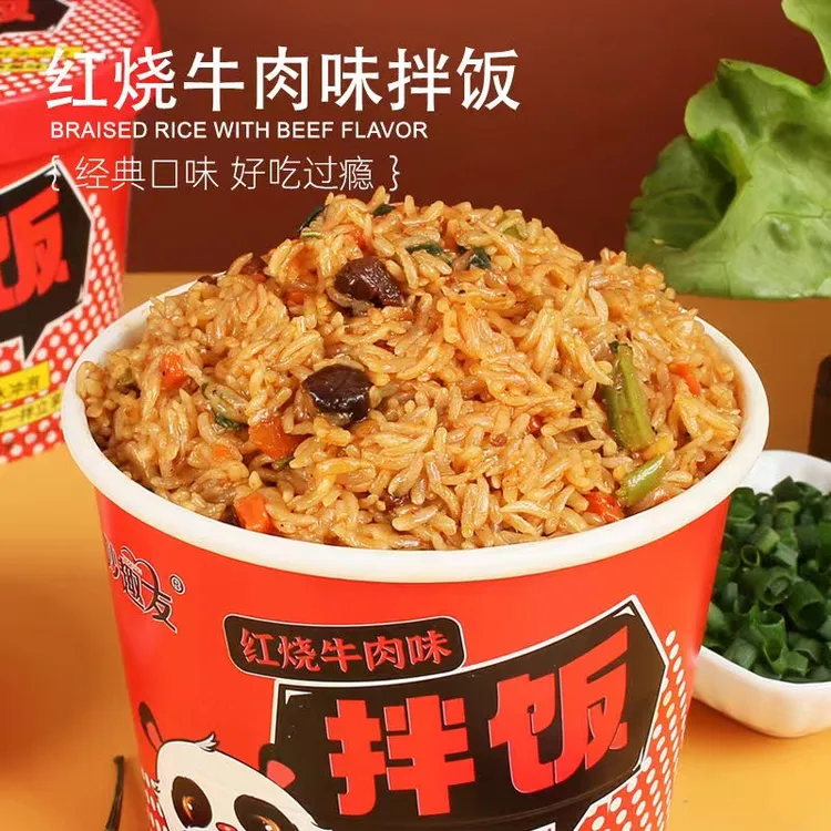【到手6桶】冲泡米饭免煮整箱外卖懒人拌饭番茄鸡蛋红烧肉午餐好吃