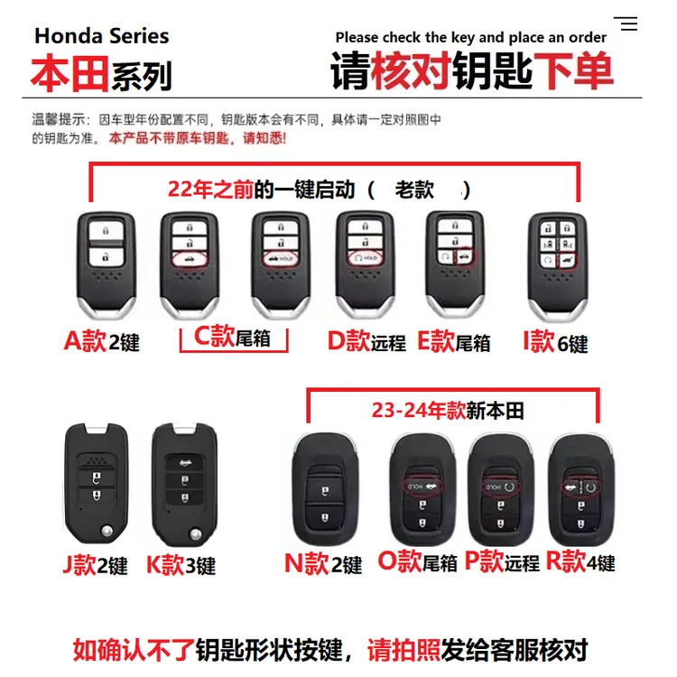 1-适用2023款本田CRV钥匙套HRV新款扣23年皓影锁匙车内装饰用品