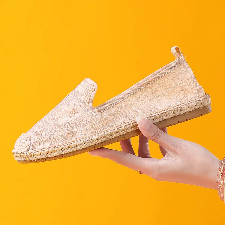 Tt&Mm/汤姆斯网面透气懒人鞋女2024新款一脚蹬舒适平底渔夫鞋女鞋