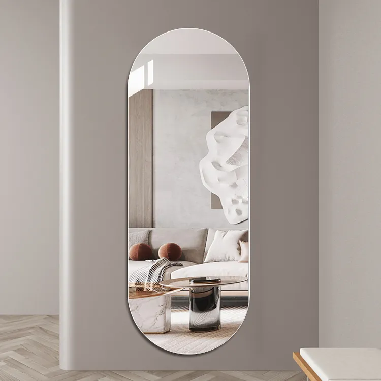 玻璃镜子全身镜贴墙自粘衣柜门女生卧室衣柜异形粘贴式全身穿衣镜