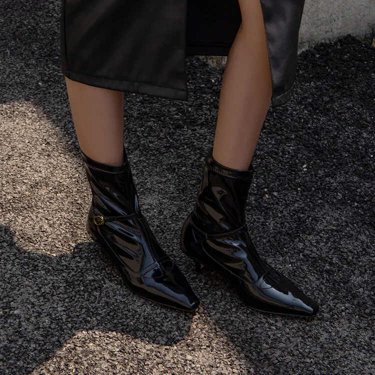 尖头瘦瘦靴春秋细跟粗跟骑士靴高筒靴靴子时装靴潮流四季流行