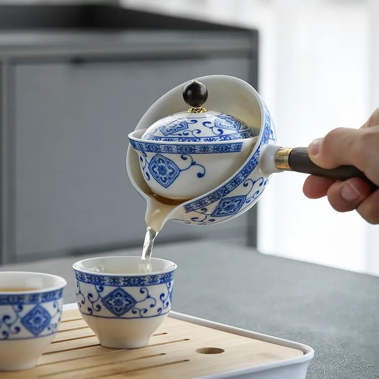 便携高档360°旋转逍遥泡茶壶功夫茶具套装创意自动神器家用茶壶
