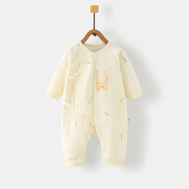 【40g】新生儿夹棉蝴蝶衣秋冬初生婴儿宝宝衣服和尚服薄棉连体衣