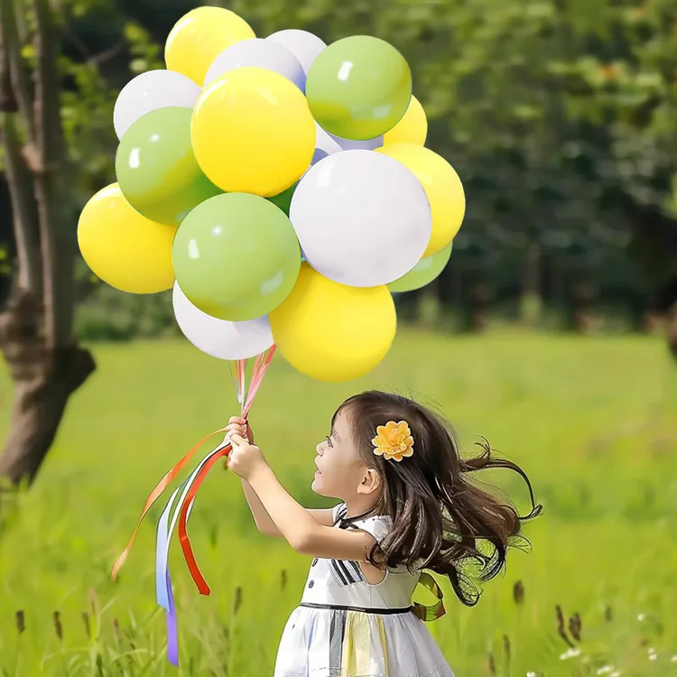 马卡龙气球儿童加厚无毒生日布置场景装饰周岁拍照道具批发彩色10