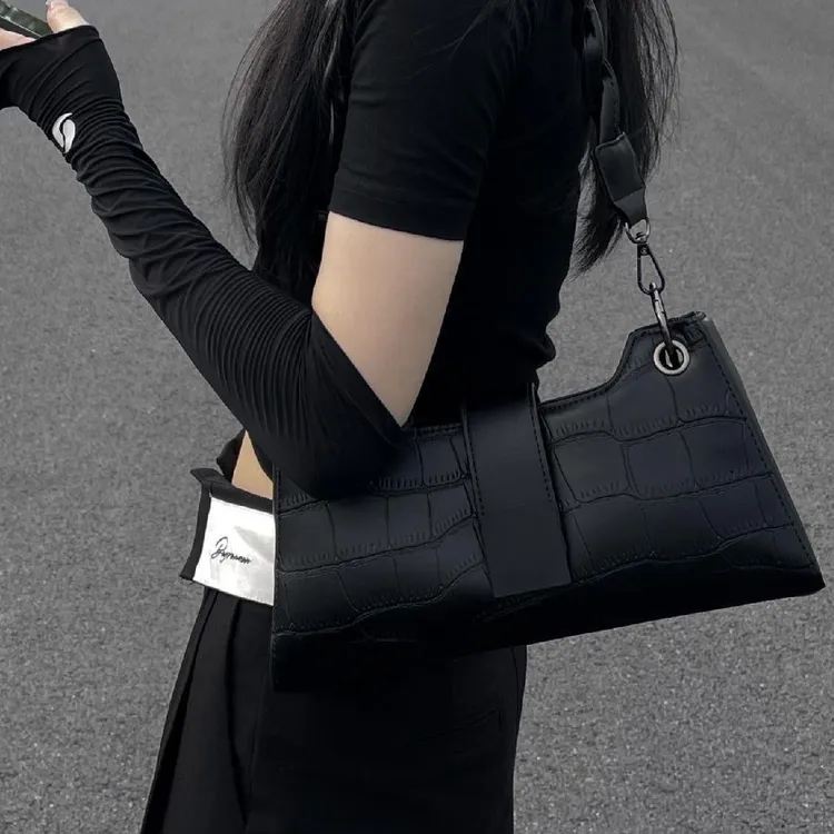 包包新款鳄鱼复古腋下包小众设计高级质感洋气单肩爆款简约百搭