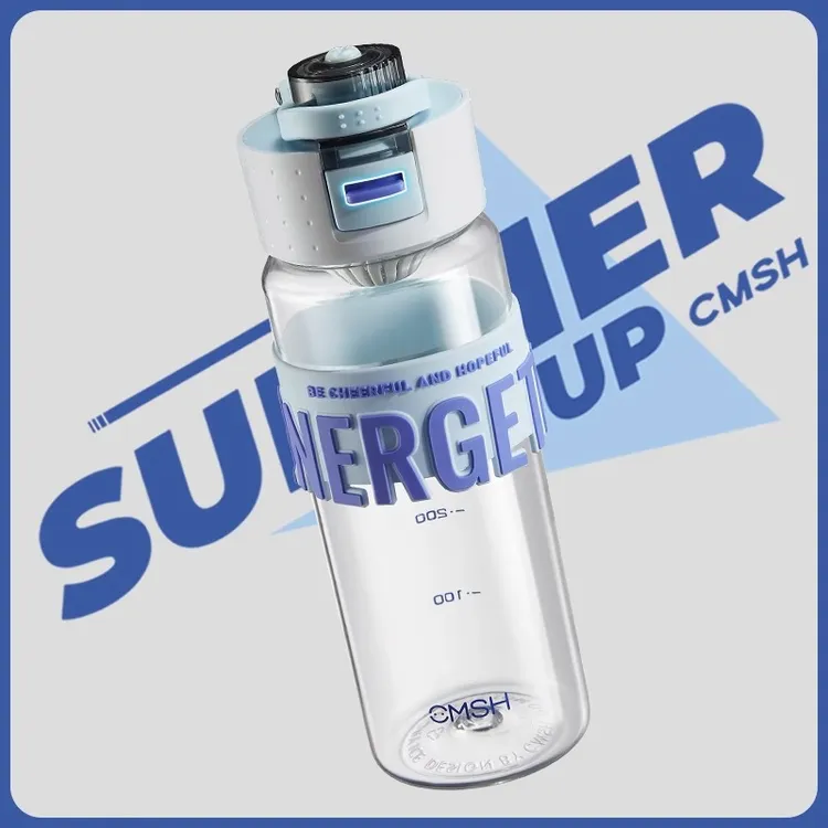 CMSH/草莓生活tritan材质水杯泡茶直饮潮流水杯学生耐摔便携杯子