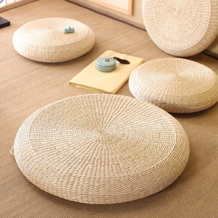 圆边款【直径60CM】草编蒲团打坐垫加厚懒人地上坐垫编织草编垫子