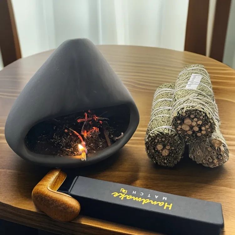 氛围感小壁炉套餐Palo Santo雪松杖白鼠尾草秘鲁圣木小众植物熏香