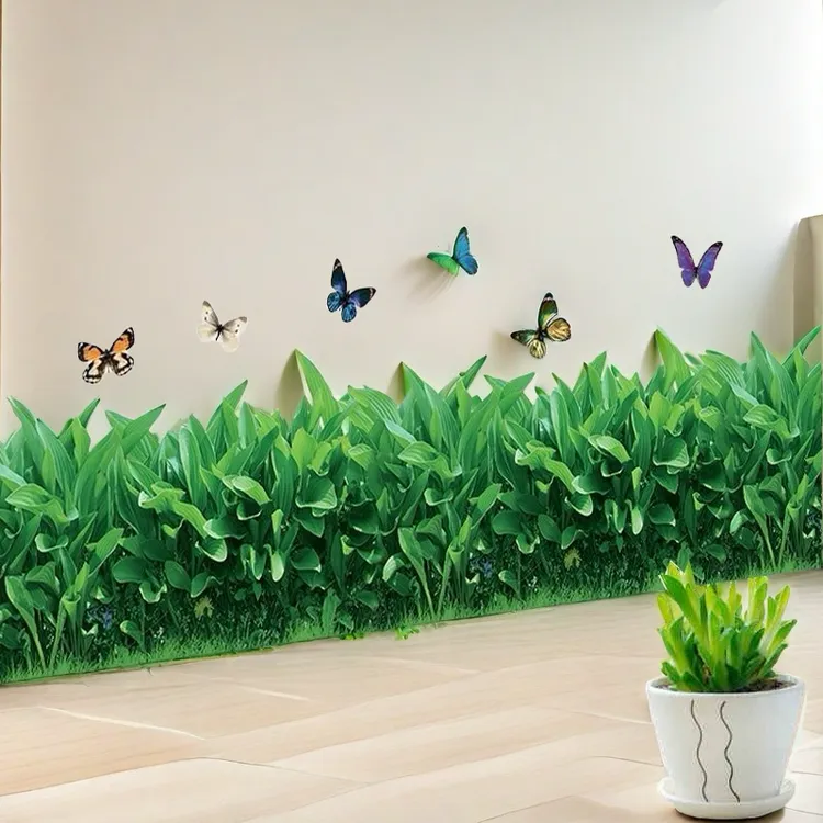 踢脚线家用自粘花草腰线防水地脚线墙贴纸客厅卧室创意墙壁面房间商品图