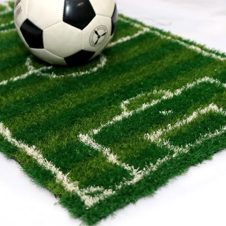 足球场图案人造草坪垫仿真草坪迷你足球场地毯球迷热品足球装饰垫