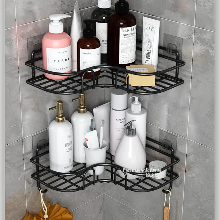 免打孔浴室三角架卫生间置物架壁挂式洗手间卫浴淋浴间多层收纳架