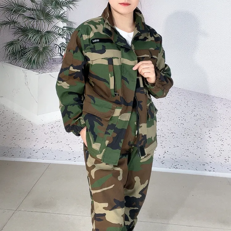 新款单上衣春秋款弹力迷彩服休闲耐磨加厚工作宽松加档户外工