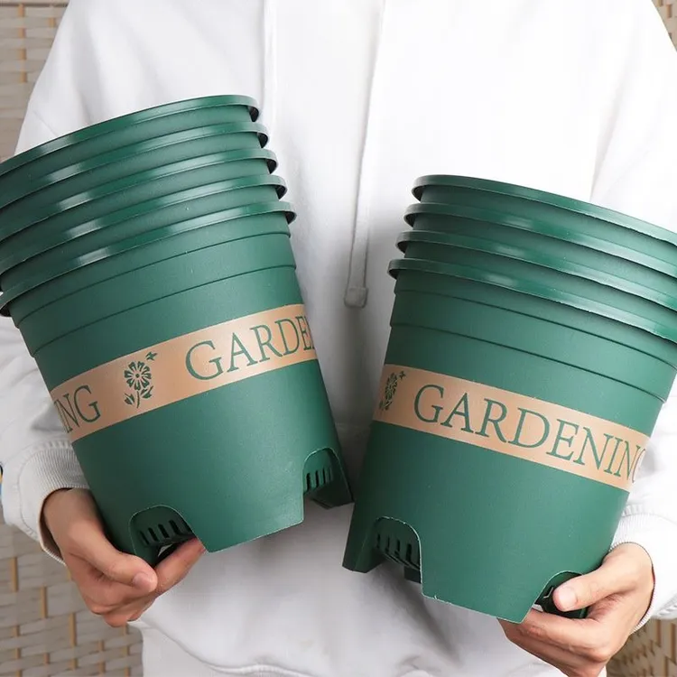 新款透气加仑花盆阳台绿萝盆栽君子兰月季吊兰花盆批发大号加仑盆