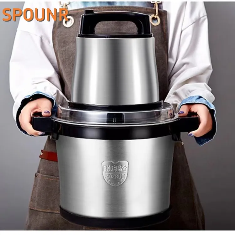 苏泊绞肉机6升大容量6叶刀家用商用榨汁和面绞菜器碎肉多功能纯铜