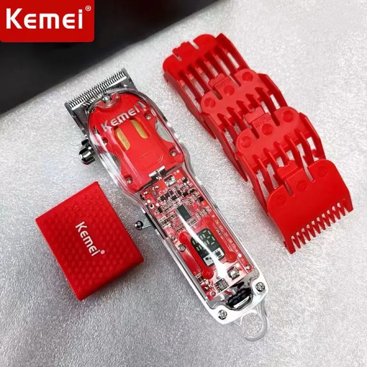 科美透明理发器家用理发店专用油头推白电动推剪成人剃光头电推子