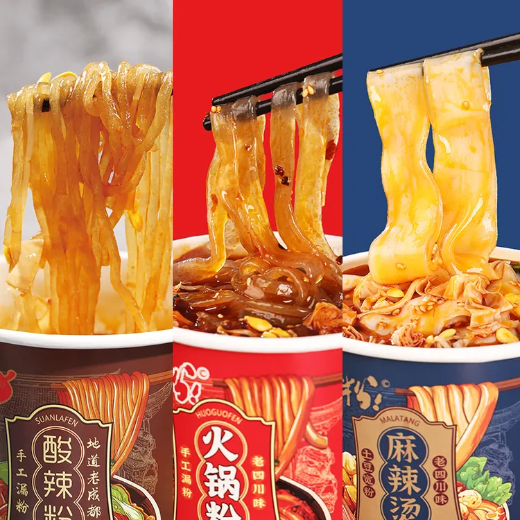 剑蜀冲泡酸辣粉火锅粉麻辣烫速食桶装速食红薯宽湿鲜粉粗粉宿舍