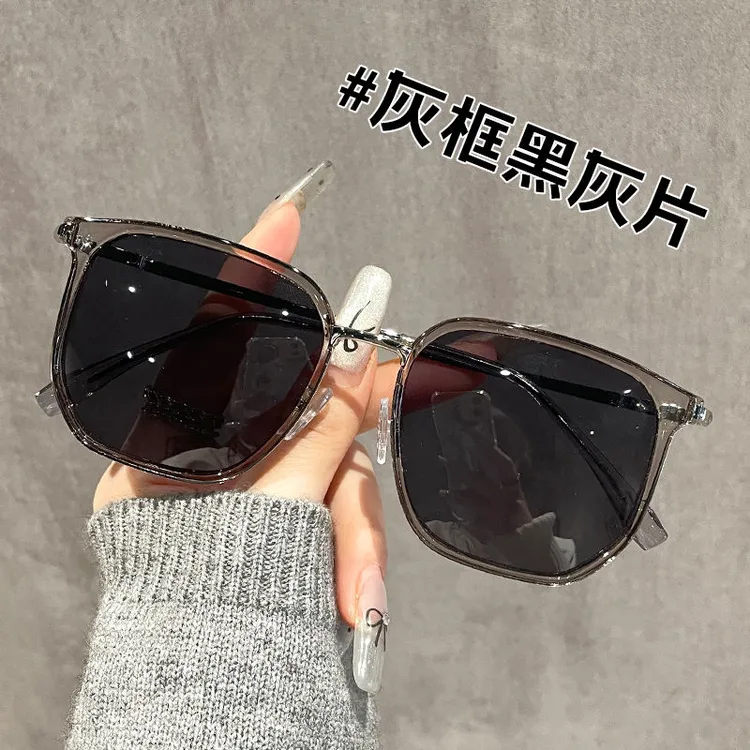 港风时尚偏光太阳镜男女士大框显瘦高级感防晒开车墨镜方圆脸专用