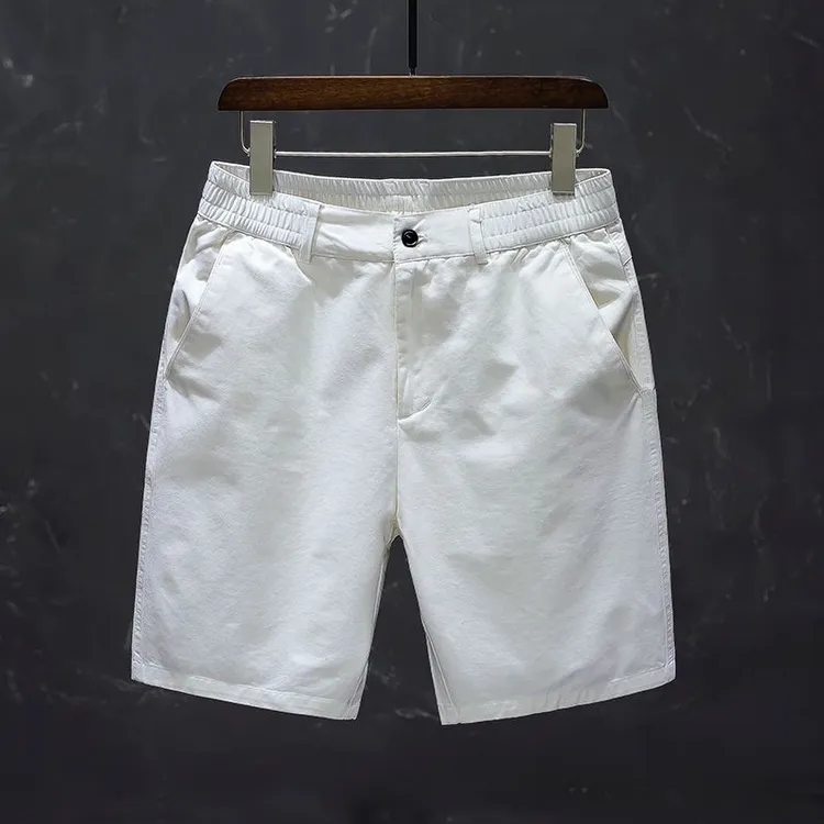 2024新款男士百搭白色休闲短裤夏季五分裤潮牌潮流外穿直筒休闲裤