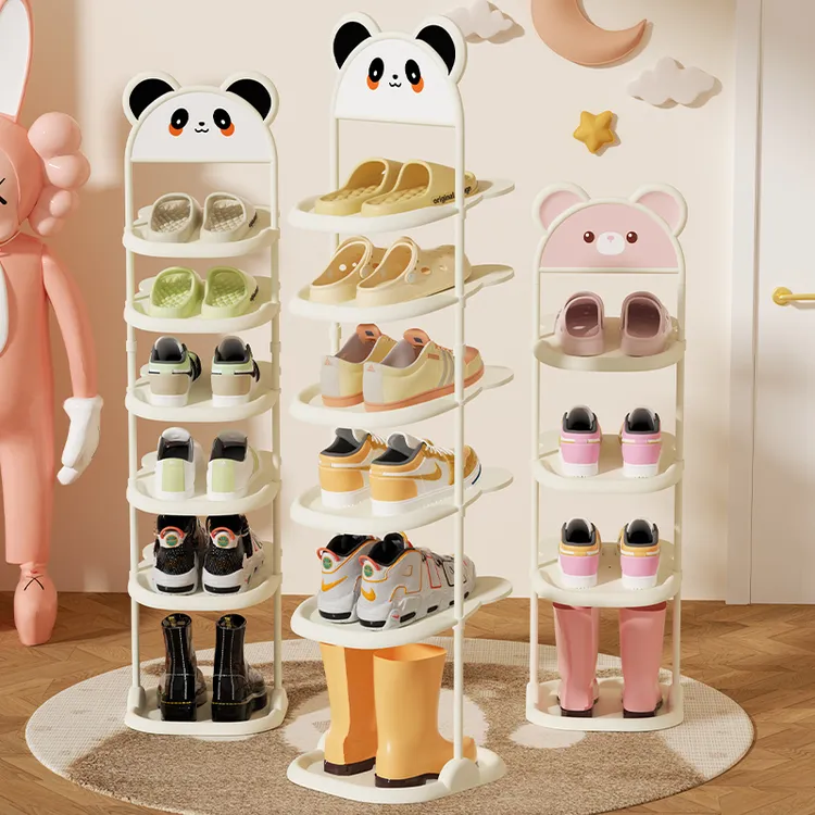 儿童鞋架家用创意卡通简易多层宝宝专用鞋子收纳架窄款省空间