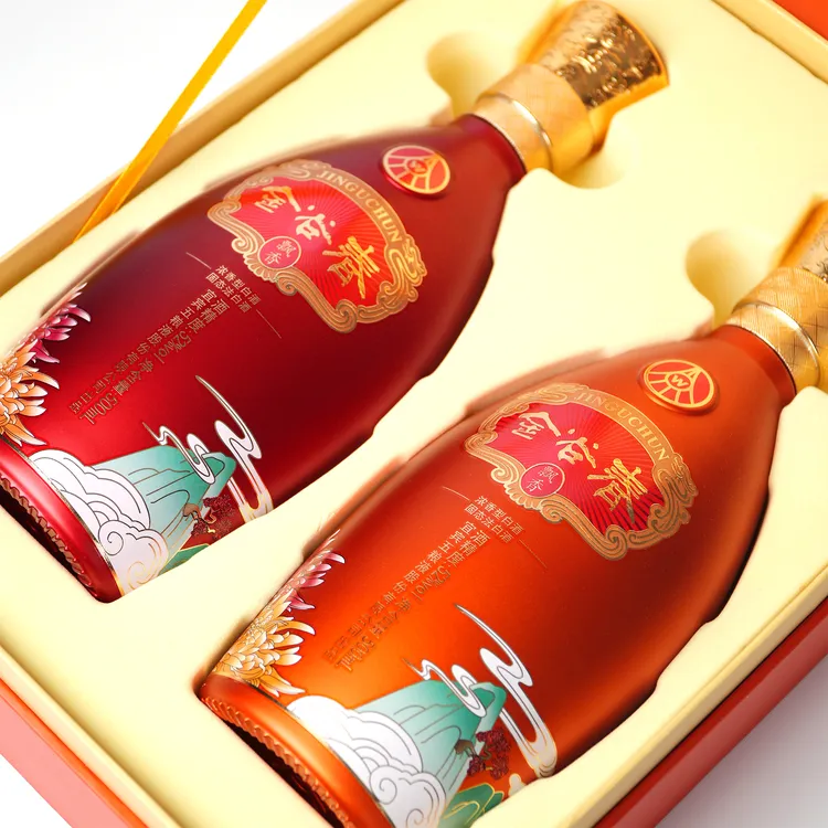 金谷春飘香双支礼盒纯粮酿造浓香型白酒送礼宴席非常好52度500ml