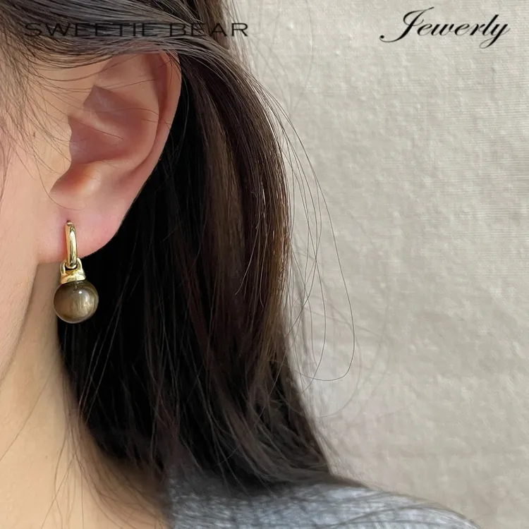 合金耳饰 甜酷仙女·秋冬季美拉德虎眼复古百搭轻奢小众气质耳钉