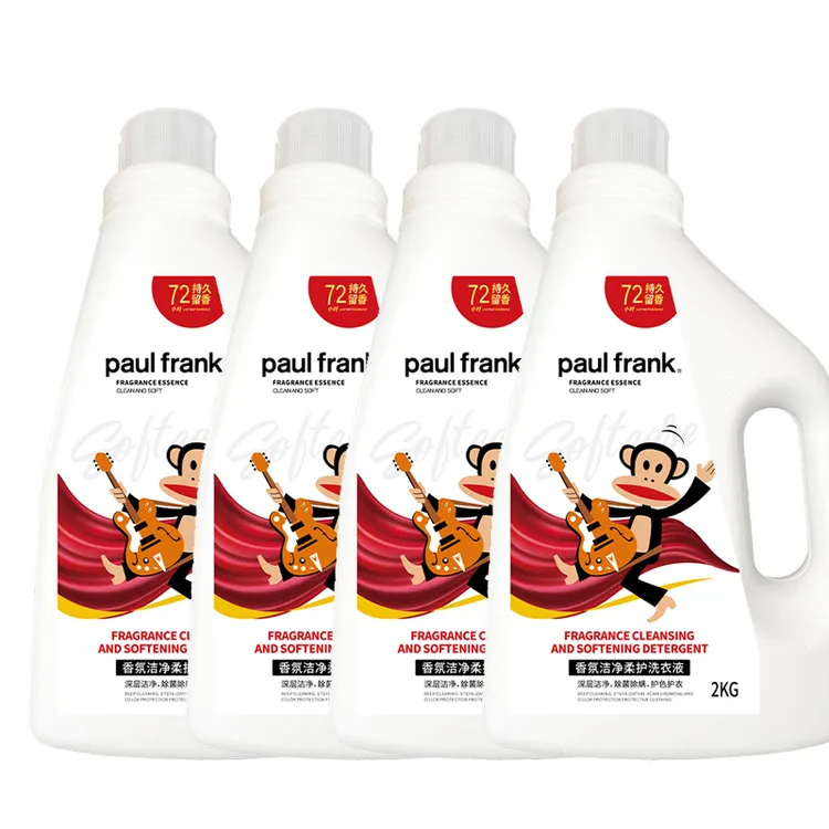 大嘴猴花香洗衣液2kg*4瓶强力去污持久留香家用香氛护色大瓶装