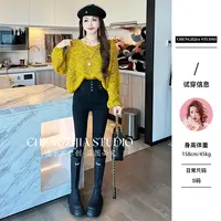 【裴诗婷】橙子·studio 【落秋】MY0620慵懒风圆领套头毛衣05