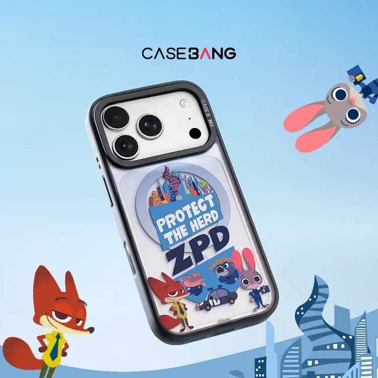 CASEBANG疯狂动物城联名3.0适用苹果18promax/18pro/17磁吸手机壳