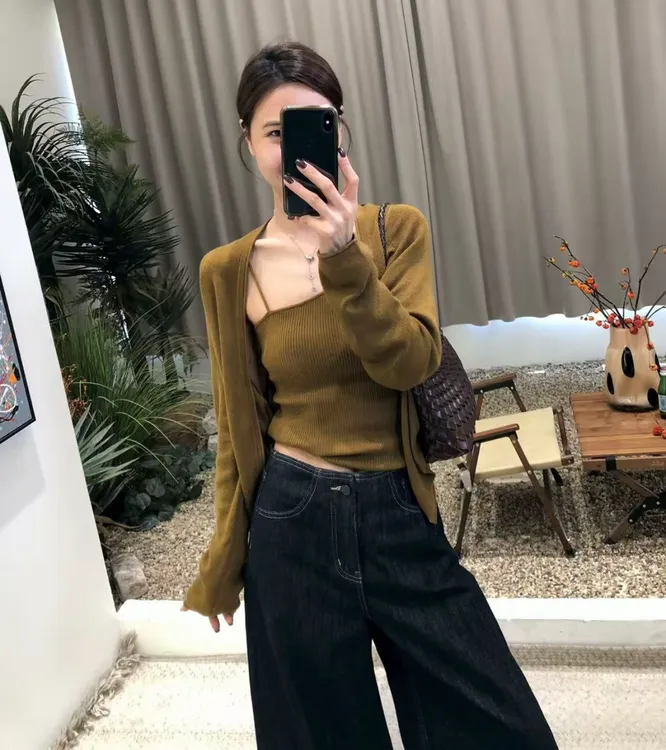 XIANJIE辣妹小众不撞款吊带背心套装