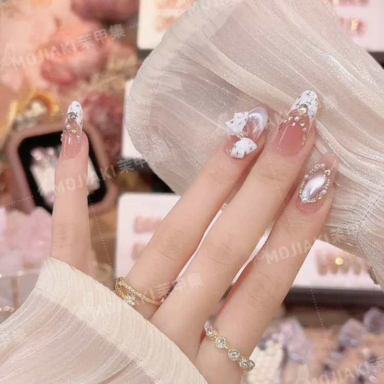 【小香风】清新纯欲高级感法式穿戴甲轻奢设计款甲片