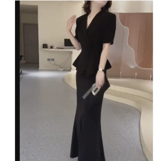 2025夏季新款网红同款洋气减龄气时尚上衣半身裙女漂亮夏1